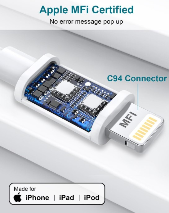 Cablu USB to Lightning, 3 metri, Alb pentru iPhone [10]