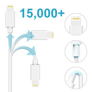 Cablu USB to Lightning, 3 metri, Alb pentru iPhone [3]