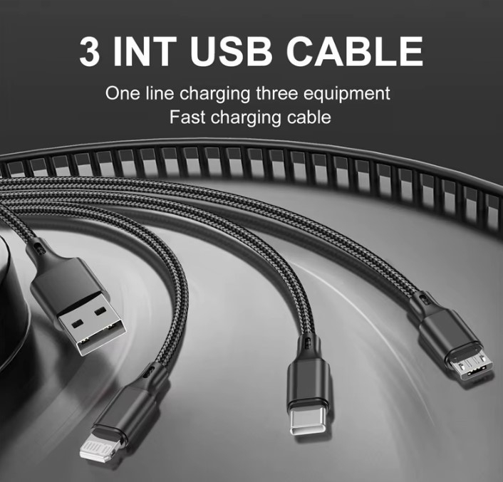 Cablu de Încărcare 3 în 1 GMO Flash® - 1.2m, 5A [5]