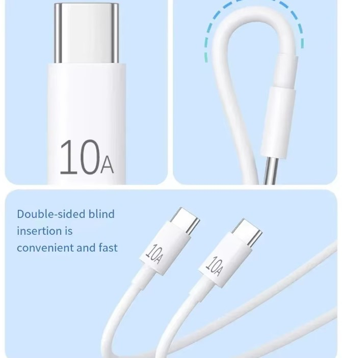 Cablu USB Type-C to Type-C, Încărcare rapidă și transfer de date, 3m, alb [3]