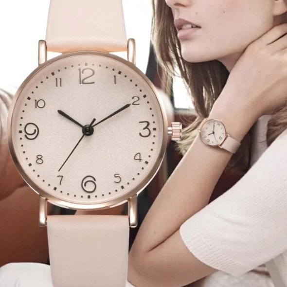Ceas pentru fete si femei, CRM, elegant, beige [4]