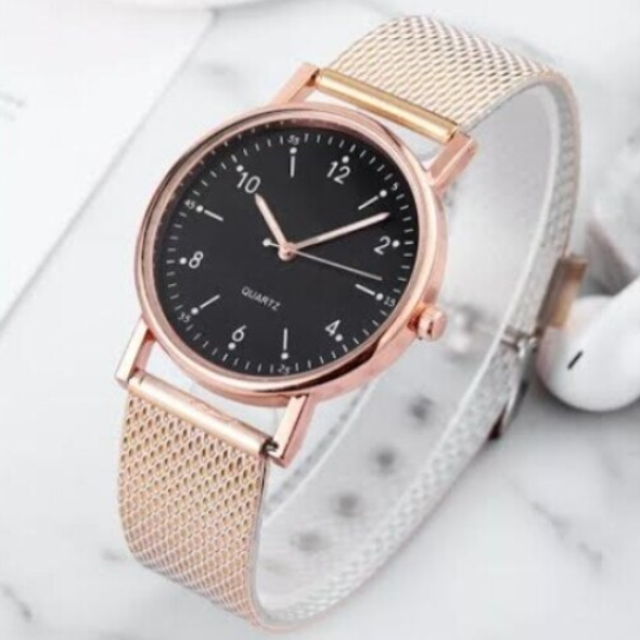 Ceas elegant pentru fete si femei, CRM, negru-roze [4]