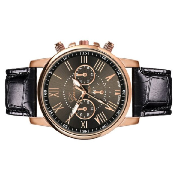 Ceas elegant, CRM, Unisex, Curea Neagră [3]