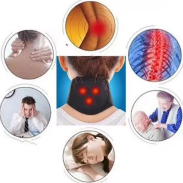 Centura cervicala terapeutica pentru ameliorarea reumatismului si durerii, CRM, cu turmalina si biomagneti, negru [3]