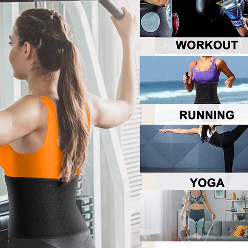 Centura Thermo Slim, CRM, pentru slabire si modelare talie, suport lombar, neopren, negru [7]