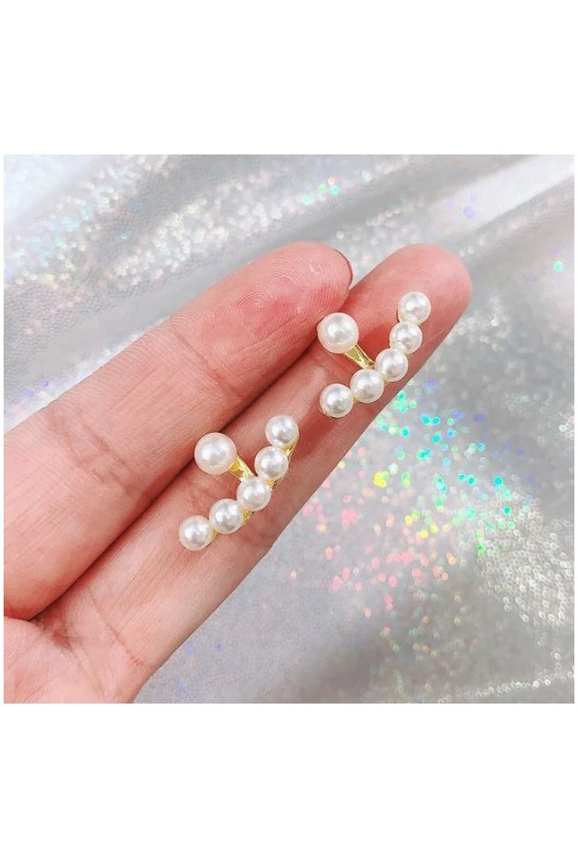 Cercei aurii cu perle EVNC – Vanila Pearly | Eleganță și rafinament [2]