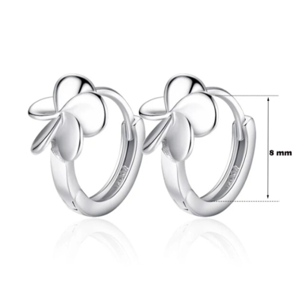 Cercei pentru fetite, CRM, model floare delicata, argintii [6]