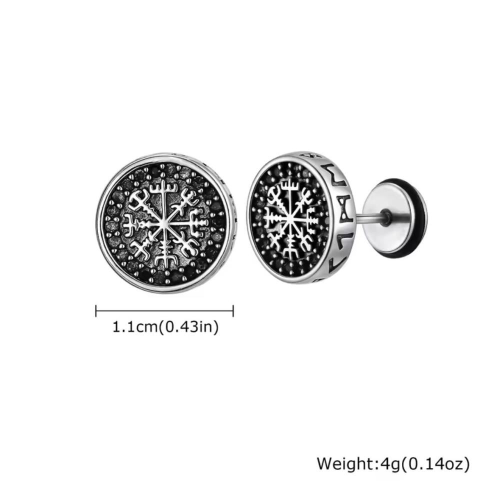 Cercei Viking, ADM, negri-argintii, simboluri nordice [2]