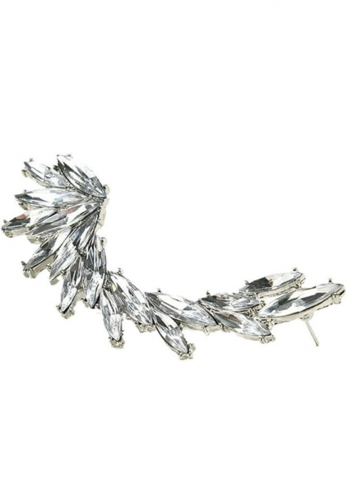 Cercel cu prindere clip pentru ureche, EVNC, Eye Crystal Earrring, 1buc [5]