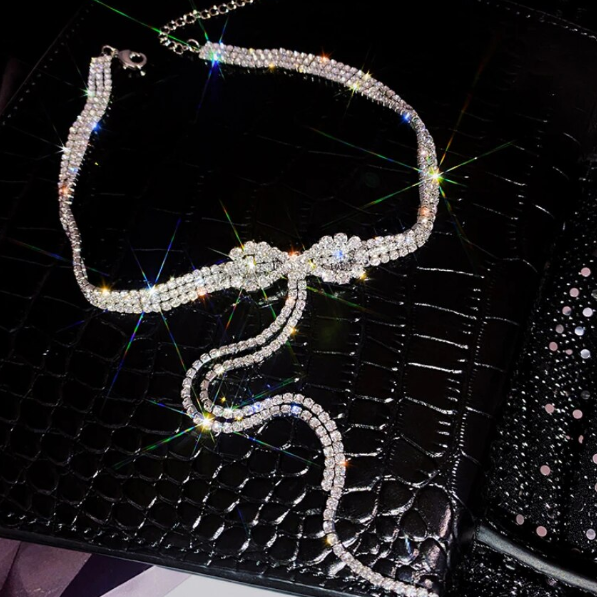 Choker Boem Multistrass, Strălucitor, Argintiu, 27.5 cm, CRM [3]