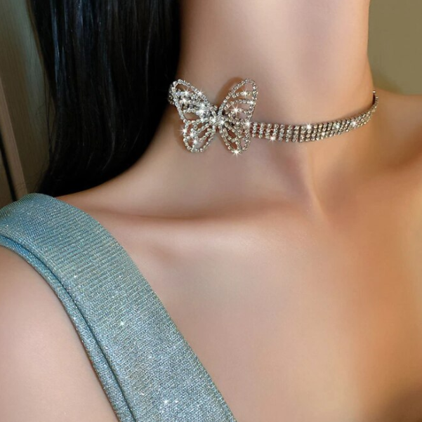 Choker Butterfly, CRM, Argintiu [4]