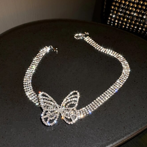 Choker Butterfly, CRM, Argintiu [2]