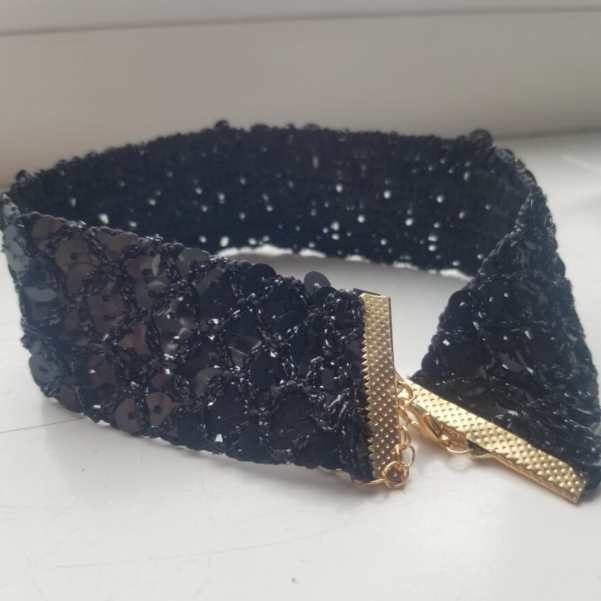 Choker cu Paiete, Model Deosebit, CRM, Negru [3]