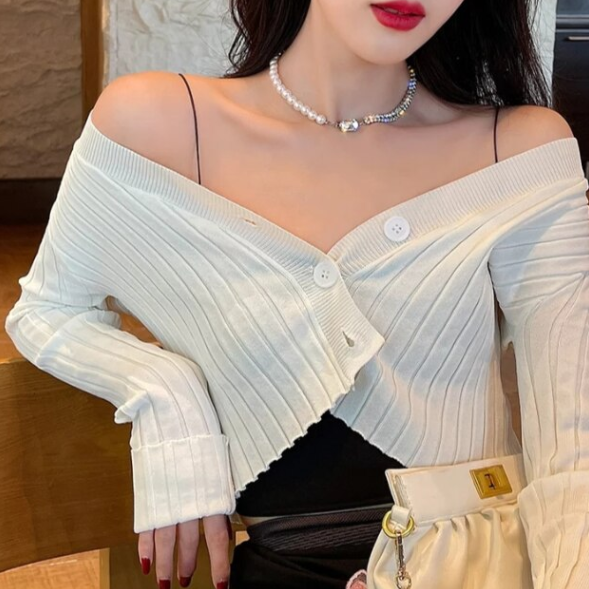 Choker Femei, CRM, Strass și Perle, Argintiu [5]