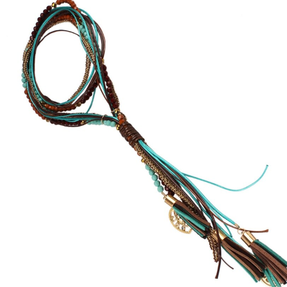 Colier BohoSummer, CRM, MultiLayer, MultiColor, 65 cm [5]