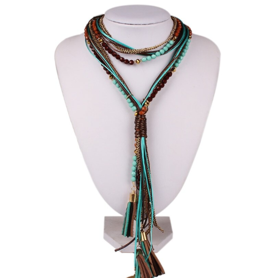 Colier BohoSummer, CRM, MultiLayer, MultiColor, 65 cm [4]