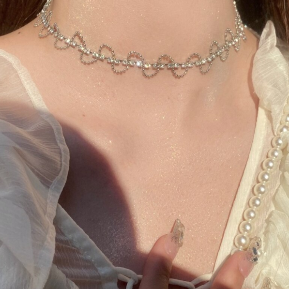 Colier Choker, CRM, Chic, 33 cm, Argintiu [5]