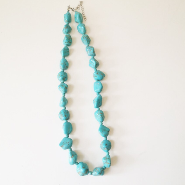 Colier Dama cu Pietre Turcoaz, CRM, Lungime Reglabila [3]