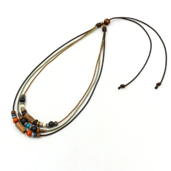 Colier Retro cu Accesorii Multiple, CRM, pentru Fete/Băieți, 3 Layers, Multicolor, Reglabil [5]