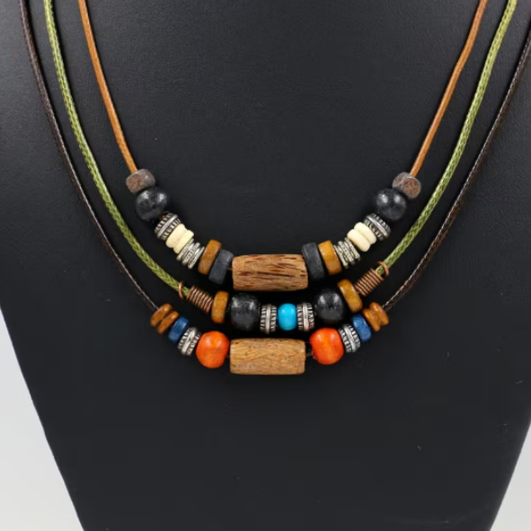 Colier Retro cu Accesorii Multiple, CRM, pentru Fete/Băieți, 3 Layers, Multicolor, Reglabil [2]