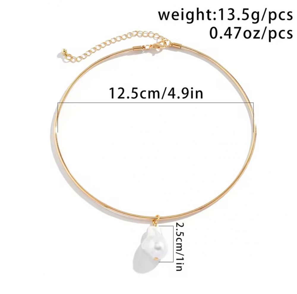 Colier Signature Pearl, ADM, fix, auriu [3]
