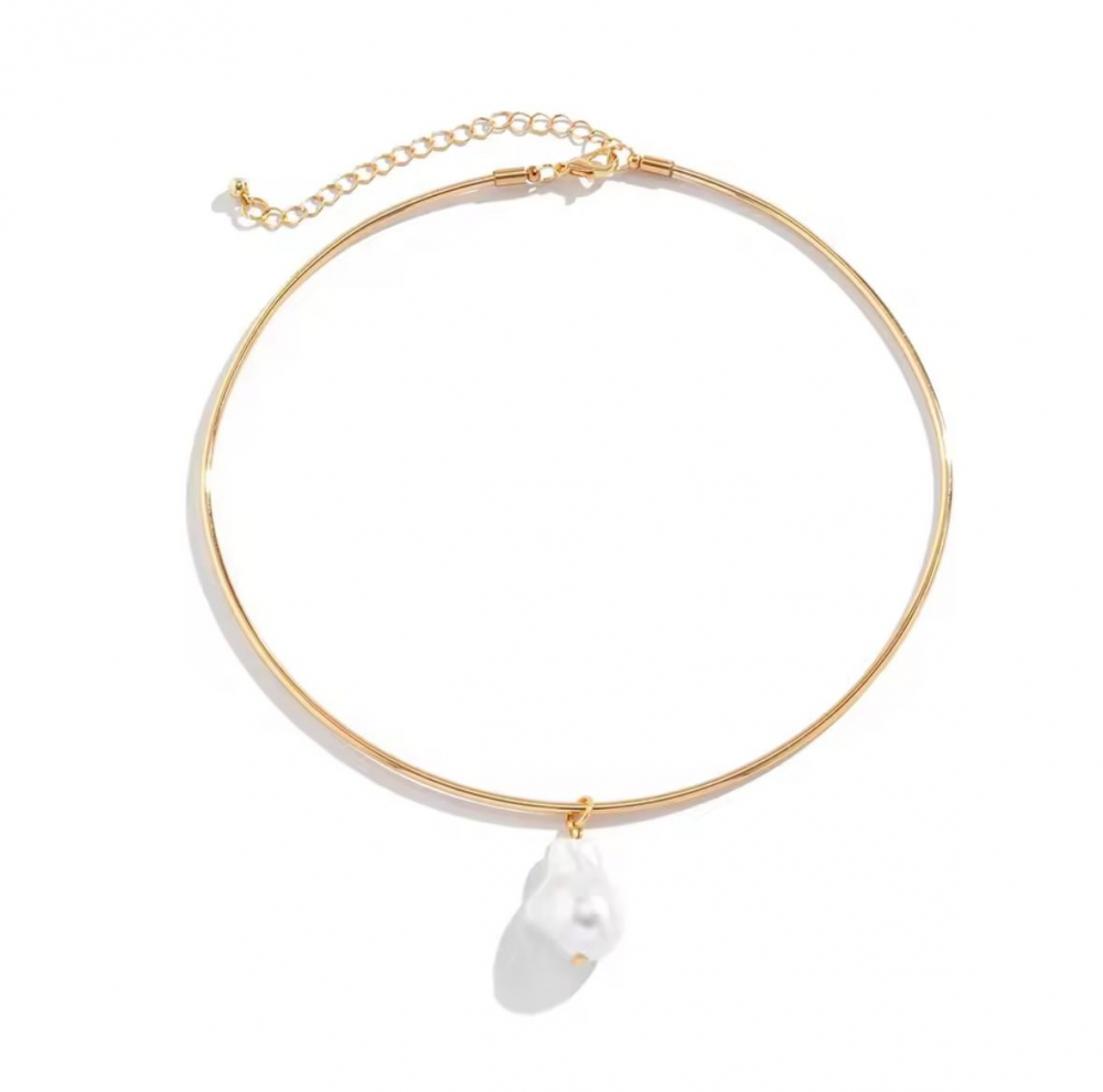 Colier Signature Pearl, ADM, fix, auriu [4]