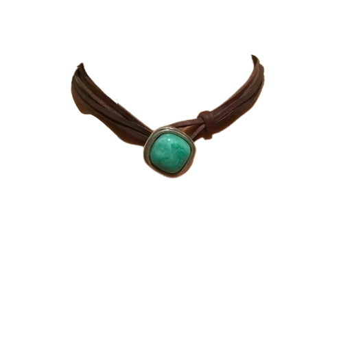 Colier Tip Cocker cu Pandantiv Boho EVNC - Turquoise Pendant, Mărime Reglabilă [4]