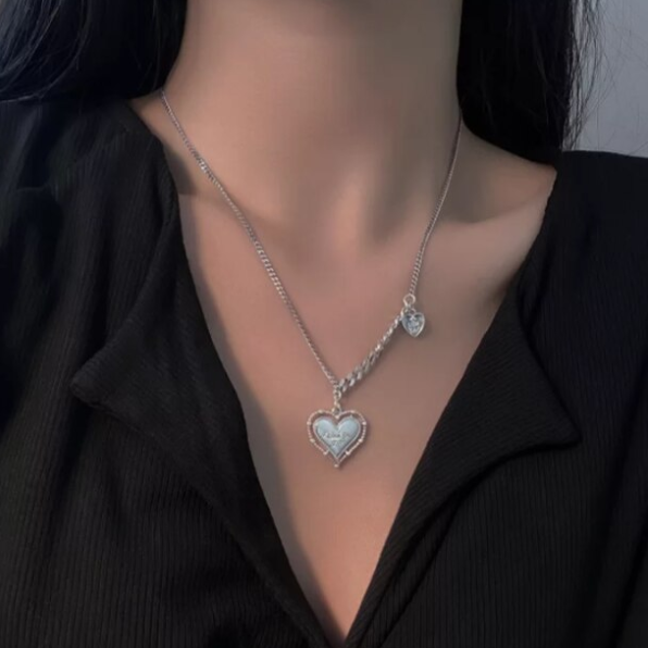 Colier Vintage SilverHeart, CRM, 47 cm [3]