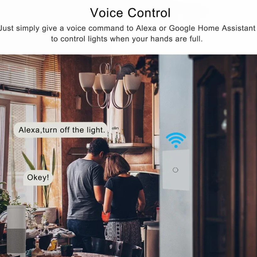 Comutator Smart Tuya și Smart Life, CRM, Wi-Fi, Compatibil cu Amazon Alexa și Google Home, Alb [11]