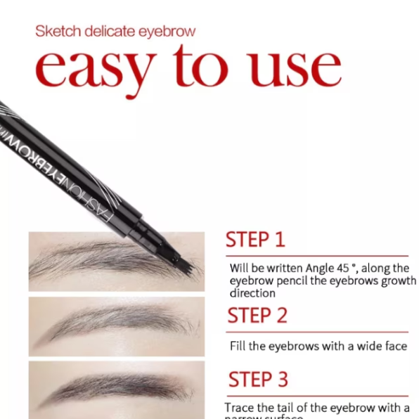 Creion pentru Sprâncene, CRM, cu Efect Microblading Fir cu Fir, Be Perfect, Nuanta 02 Dark Brown [5]