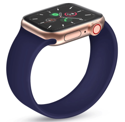 Curea elastica pentru Apple Watch, LoopBracelet, ADM, silicon, 42-44mm, albastra [2]