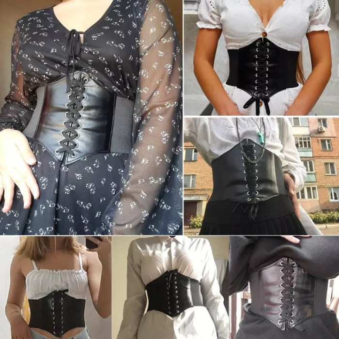 Curea lata pentru femei, ADM, Dark Desire, tip corset [6]