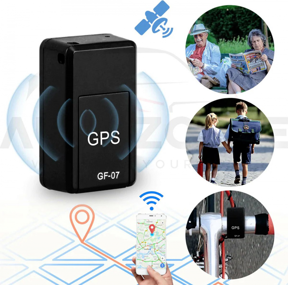 Dispozitiv inteligent pentru urmarire prin GPS, cu microfon, GMO, Tracker GF-07, compatibil cartela SIM si card MicroSD, cu magnet puternic [13]