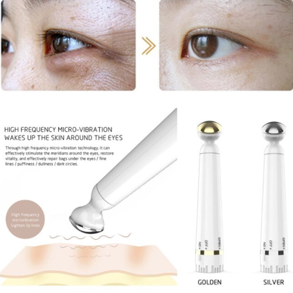 Dispozitiv Lifting Facial, CRM, Relaxare și Masaj pentru Ochi, Rejuvenare cu Vibrații, Alb [6]