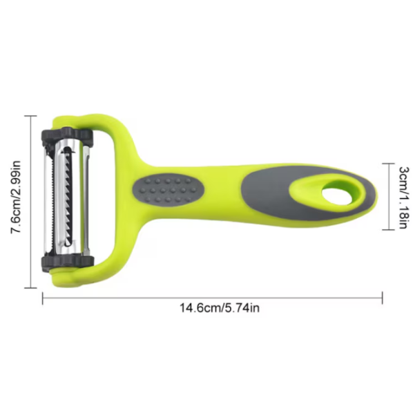 Dispozitiv pentru Decojit Fructe și Legume, CRM, Răzătoare Rotativă 3 în 1, Verde, Compact și Eficient [5]
