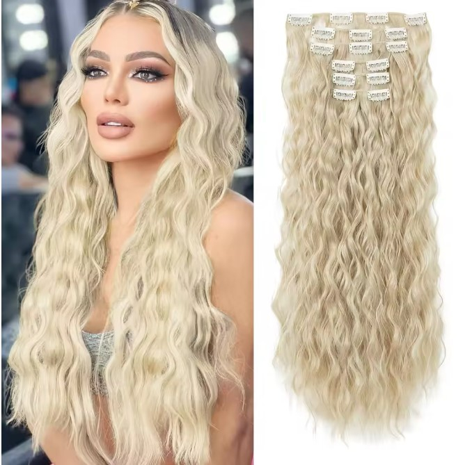 Extensii de păr tip semiperucă EVNC Hair Extensions - Prindere 4 clipsuri [6]