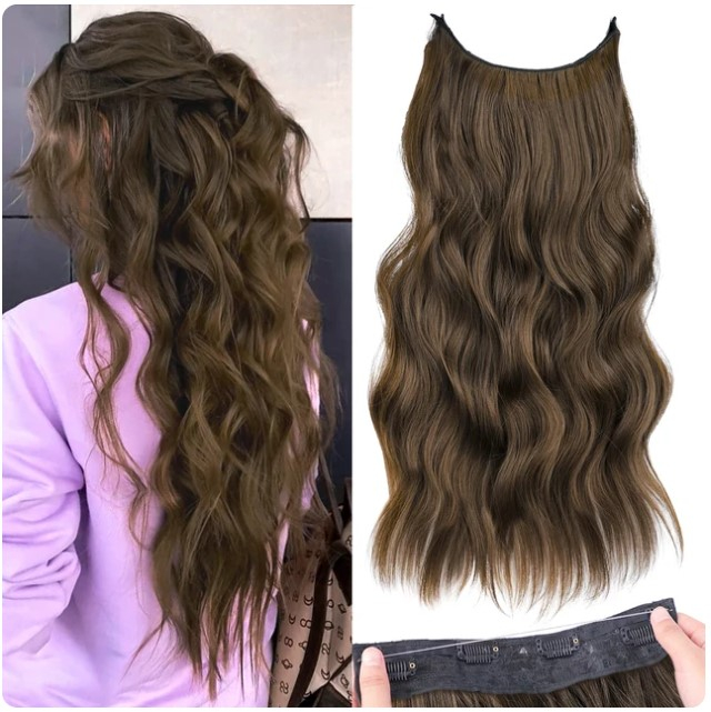 Extensii de păr tip semiperucă EVNC Hair Extensions - Prindere 4 clipsuri [4]