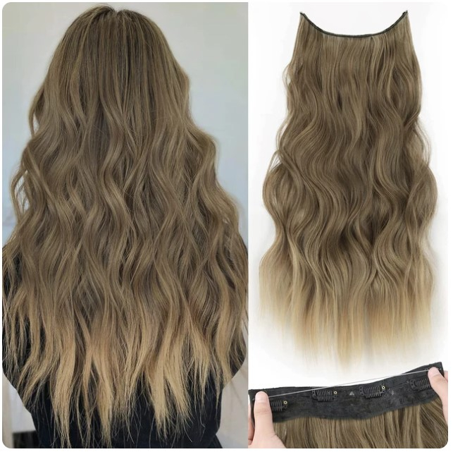 Extensii de păr tip semiperucă EVNC Hair Extensions - Prindere 4 clipsuri [2]