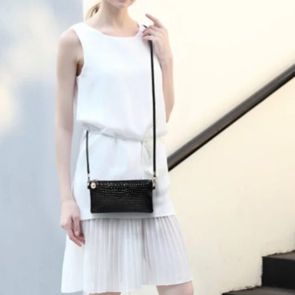 Geanta din Piele Ecologica pentru Fete, CRM, Neagra [2]