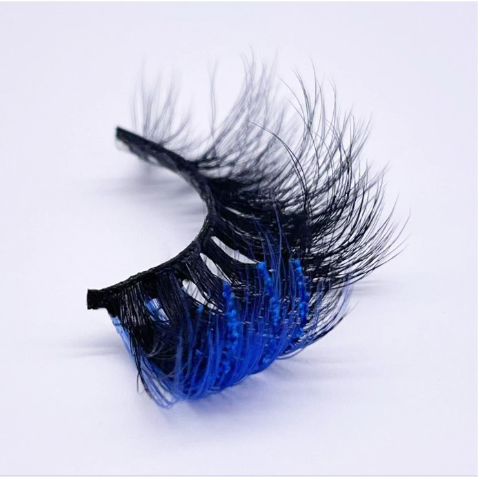 Gene false tip banda 3D colorate, EVNC, New Glitter Ombre, extra volum, reutilizabile, [2]