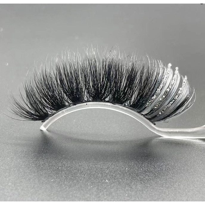 Gene false tip banda 3D colorate, EVNC, New Glitter Ombre, extra volum, reutilizabile, [2]