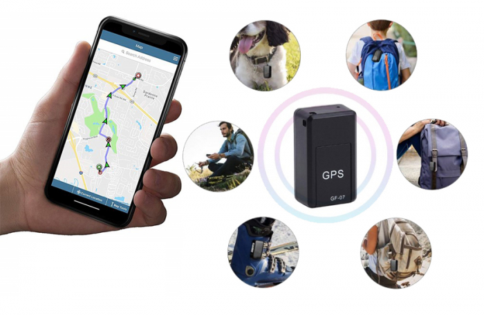 Dispozitiv inteligent pentru urmarire prin GPS, cu microfon, GMO, Tracker GF-07, compatibil cartela SIM si card MicroSD, cu magnet puternic [7]