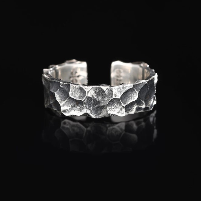 Inel reglabil din argint 925, GMO Designer, unisex, gri [5]