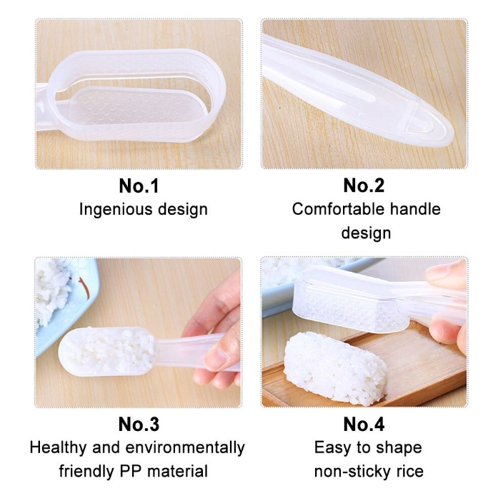 Instrument pentru sushi nigiri, EVNC, Onigiri Rice Ball Maker, silicon [3]