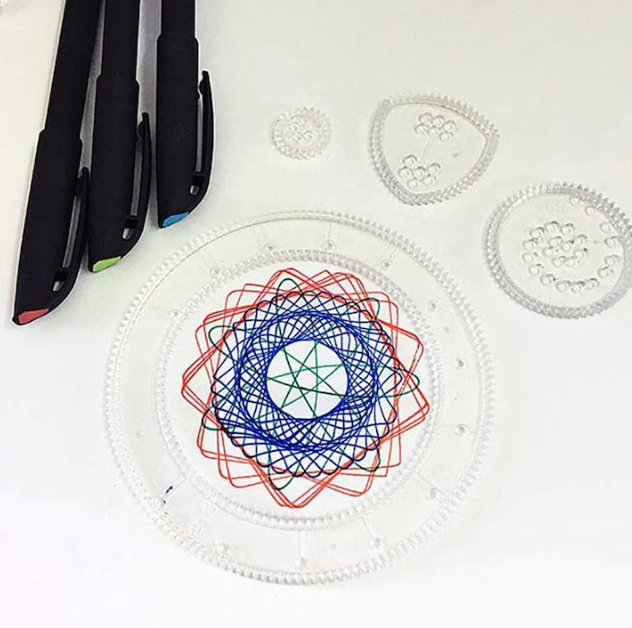 Joc creativ, set sabloane spirograph transparente pentru desen geometric, ADM, 22 piese [3]