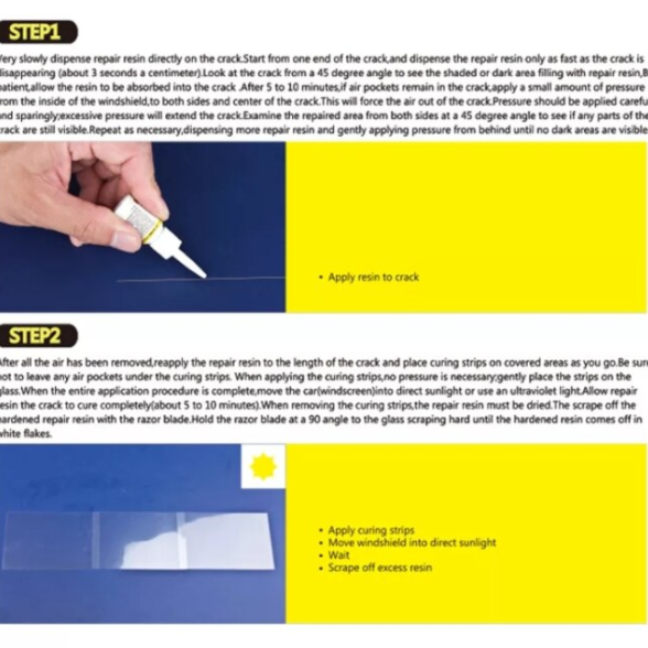 Kit Reparare Parbriz și Geam Auto / Telefon, CRM, Sigilare Fisuri și Crăpături, 2 ml [5]
