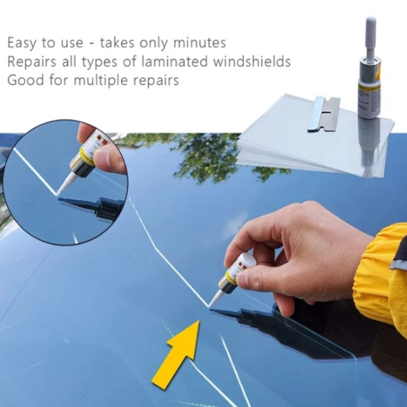 Kit Reparare Parbriz și Geam Auto / Telefon, CRM, Sigilare Fisuri și Crăpături, 2 ml [2]