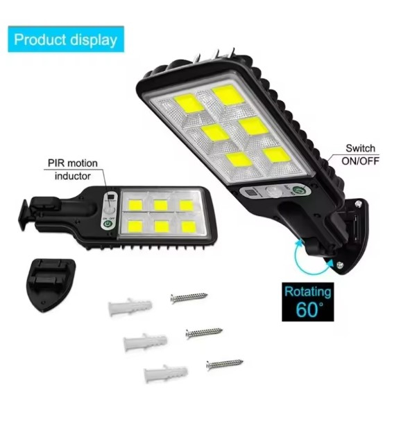 Lampă Solară cu Senzor EVNC – Sensor Street Lamp, 108 COB | Iluminare Eficientă [2]