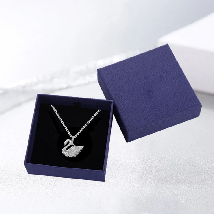 Lantisor cu pandantiv in forma de lebada cu cristale, ADM, Crystal Swan [3]