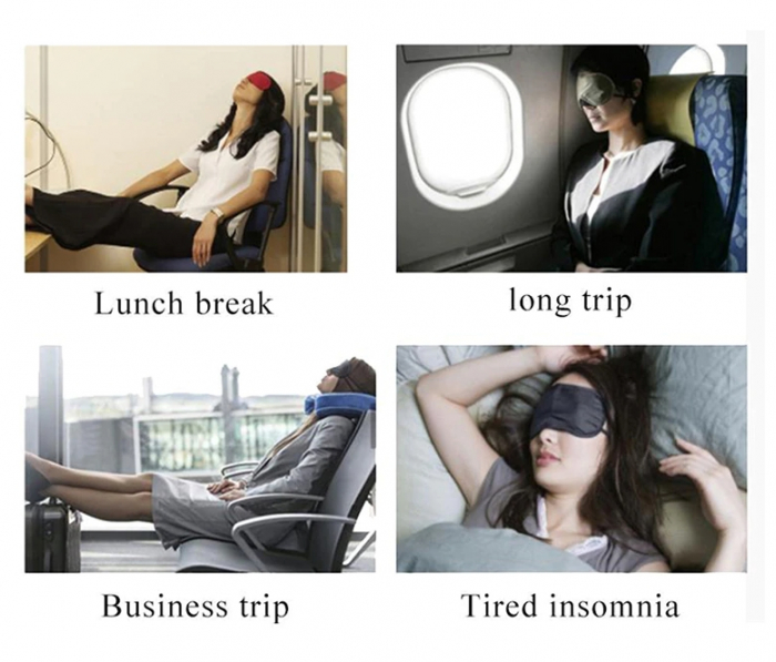 Masca de dormit din matase, GMO, Perfect Sleep, roz [7]